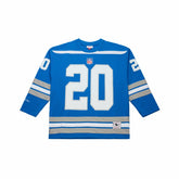 Barry Sanders Detroit Lions Maxxed Out Fashion Hockey Jersey Blue | Mitchell & Ness