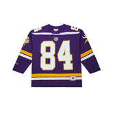 Randy Moss Minnesota Vikings Maxxed Out Fashion Hockey Jersey Purple | Mitchell & Ness