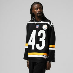Troy Polamalu Pittsburgh Steelers Maxxed Out Fashion Hockey Jersey Black | Mitchell & Ness