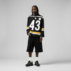 Troy Polamalu Pittsburgh Steelers Maxxed Out Fashion Hockey Jersey Black | Mitchell & Ness