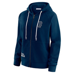 Boston Red Sox WEAR by Erin Andrews Women's Vintage Full-Zip Raglan Hoodie - MLB