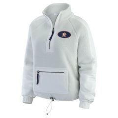 Houston Astros WEAR by Erin Andrews Women's Polar Fleece Quarter-Zip Jacket - MLB
