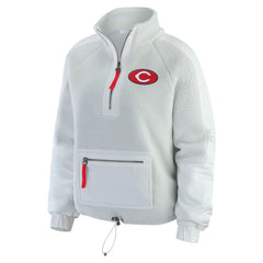 Cincinnati Reds WEAR by Erin Andrews Women's Polar Fleece Quarter-Zip Jacket - MLB