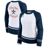 Houston Astros WEAR by Erin Andrews Women's Colorblock Raglan Sweater - MLB