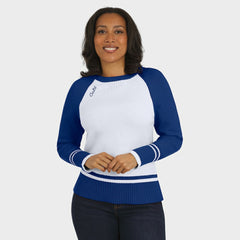 Chicago Cubs WEAR by Erin Andrews Women's Colorblock Raglan Sweater - MLB