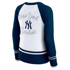 New York Yankees WEAR by Erin Andrews Women's Colorblock Raglan Sweater - MLB