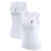 Texas Rangers WEAR by Erin Andrews Women's Rib-Knit Henley Tank Top - MLB