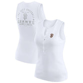 San Francisco Giants WEAR by Erin Andrews Women's Rib-Knit Henley Tank Top - MLB