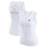 Cleveland Guardians WEAR by Erin Andrews Women's Rib-Knit Henley Tank Top - MLB