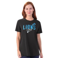 Detroit Lions G-III 4Her by Carl Banks Women's Jacey Performance Tri-Blend T-Shirt Black | NFL