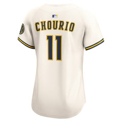 Jackson Chourio Milwaukee Brewers Nike Women's Home Limited Player Jersey - MLB