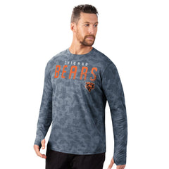 Chicago Bears MSX by Michael Strahan Performance Camo Long Sleeve T-Shirt Navy | NFL