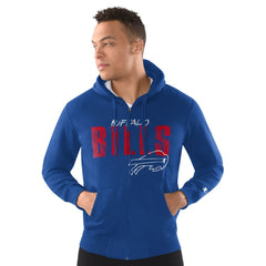 Buffalo Bills Starter Distressed Classic Full-Zip Hoodie Royal | NFL