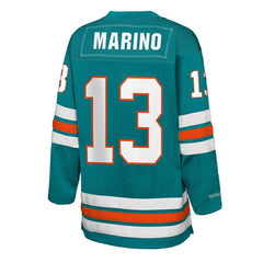 Dan Marino Miami Dolphins Youth Hockey Fashion Jersey Aqua | Mitchell & Ness