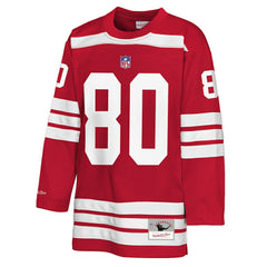 Jerry Rice San Francisco 49ers Youth Hockey Fashion Jersey Scarlet | Mitchell & Ness