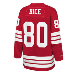 Jerry Rice San Francisco 49ers Youth Hockey Fashion Jersey Scarlet | Mitchell & Ness