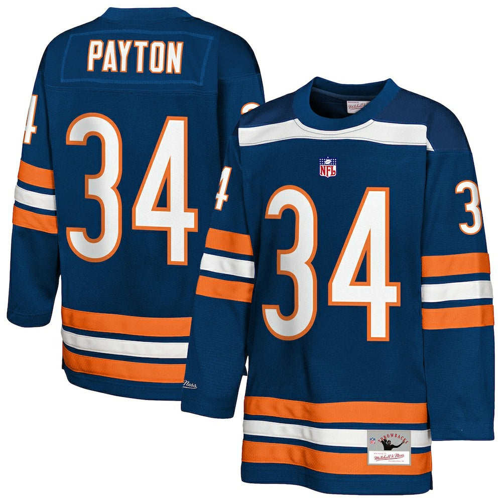 Walter Payton Chicago Bears Youth Hockey Fashion Jersey Navy | Mitchell & Ness