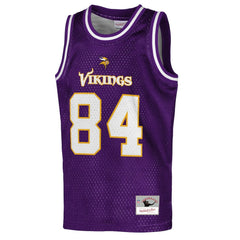 Randy Moss Minnesota Vikings Youth Retired Player NFL Basketball Fashion Jersey Purple | Mitchell & Ness