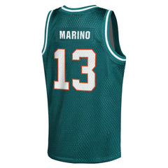Dan Marino Miami Dolphins Youth Retired Player NFL Basketball Fashion Jersey Aqua | Mitchell & Ness