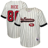 Jerry Rice San Francisco 49ers Youth Retired Player Name & Number Baseball Jersey Cream | Mitchell & Ness