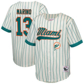 Dan Marino Miami Dolphins Youth Retired Player Name & Number Baseball Jersey Cream | Mitchell & Ness
