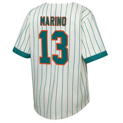 Dan Marino Miami Dolphins Youth Retired Player Name & Number Baseball Jersey Cream | Mitchell & Ness
