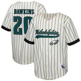 Brian Dawkins Philadelphia Eagles Youth Retired Player Name & Number Baseball Jersey Cream | Mitchell & Ness