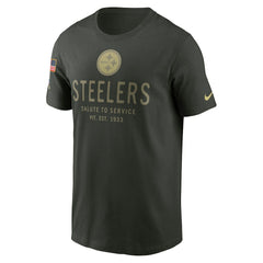 Pittsburgh Steelers 2025 Salute to Service Sideline Primary Edge Dri-FIT T-Shirt Forest Green | Nike for Sale