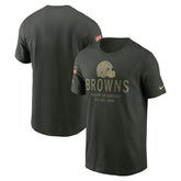 Cleveland Browns 2025 Salute to Service Sideline Primary Edge Dri-FIT T-Shirt Forest Green | Nike for Sale
