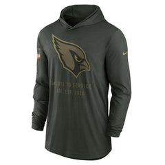 Arizona Cardinals 2025 Salute to Service Sideline Dri-FIT Lightweight Hooded Pullover Forest Green | Nike for Sale