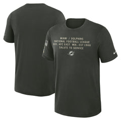 Miami Dolphins 2025 Salute to Service Sideline Slub Dri-FIT T-Shirt Dark Green | Nike for Sale
