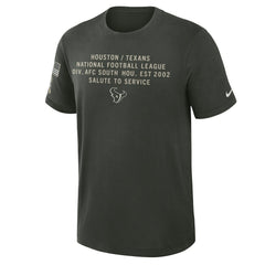 Houston Texans 2025 Salute to Service Sideline Slub Dri-FIT T-Shirt Dark Green | Nike for Sale