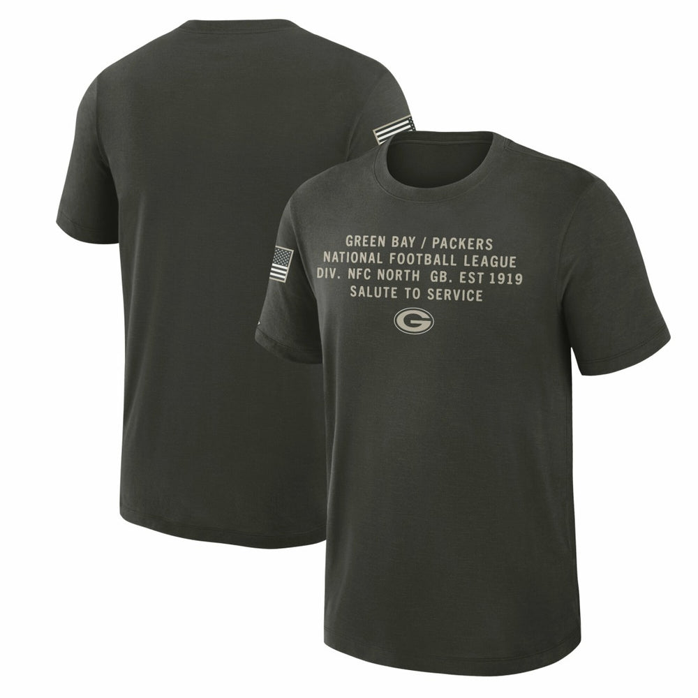 Green Bay Packers 2025 Salute to Service Sideline Slub Dri-FIT T-Shirt Forest Green | Nike for Sale