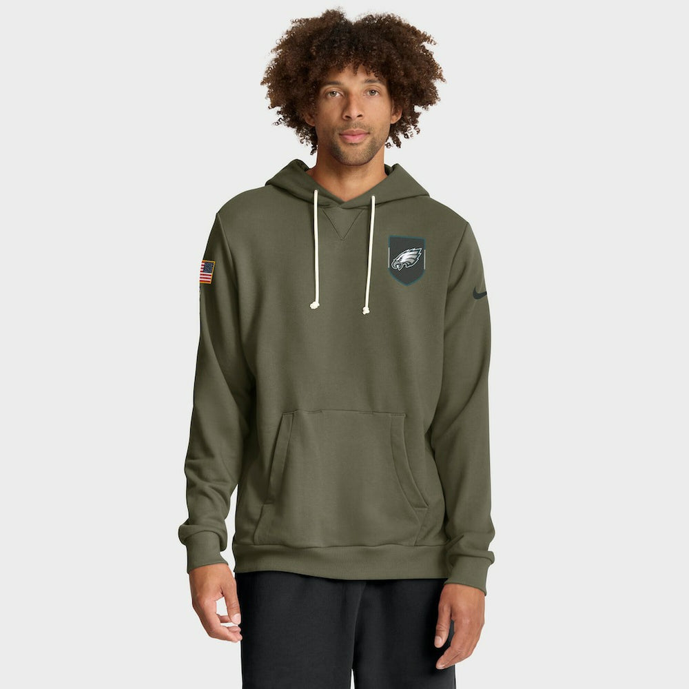 Philadelphia Eagles 2025 Salute to Service Sideline Standard Issue Dri-FIT Hoodie Olive | Nike for Sale