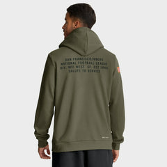 San Francisco 49ers 2025 Salute to Service Sideline Standard Issue Dri-FIT Hoodie Olive | Nike for Sale