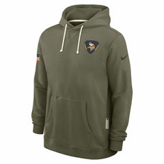 Minnesota Vikings 2025 Salute to Service Sideline Standard Issue Dri-FIT Hoodie Olive | Nike for Sale