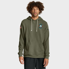 Miami Dolphins 2025 Salute to Service Sideline Standard Issue Dri-FIT Hoodie Olive | Nike for Sale