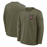 San Francisco 49ers 2025 Salute to Service Sideline Coaches Therma-FIT Long Sleeve Shirt Olive | Nike for Sale