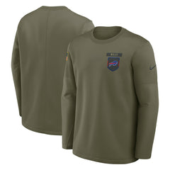 Buffalo Bills 2025 Salute to Service Sideline Coaches Therma-FIT Long Sleeve Shirt Olive | Nike for Sale