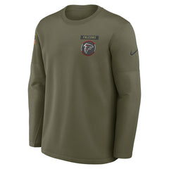 Atlanta Falcons 2025 Salute to Service Sideline Coaches Therma-FIT Long Sleeve Shirt Olive | Nike for Sale