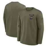 Baltimore Ravens 2025 Salute to Service Sideline Coaches Therma-FIT Long Sleeve Shirt Olive | Nike for Sale