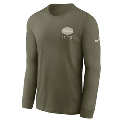 New York Jets 2025 Salute to Service Sideline Long Sleeve T-Shirt Olive | Nike for Sale