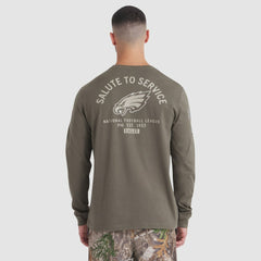 Philadelphia Eagles 2025 Salute to Service Sideline Long Sleeve T-Shirt Olive | Nike for Sale