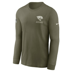 Jacksonville Jaguars 2025 Salute to Service Sideline Long Sleeve T-Shirt Olive | Nike for Sale