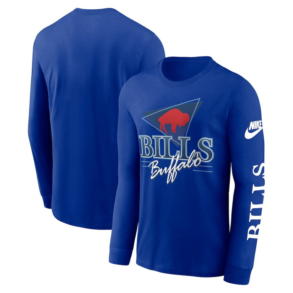 Buffalo Bills Rewind Long Sleeve T-Shirt Royal | Nike for Sale