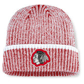 Chicago Blackhawks Fanatics Fundamental Haze Cuffed Knit Hat - Red/White - NHL