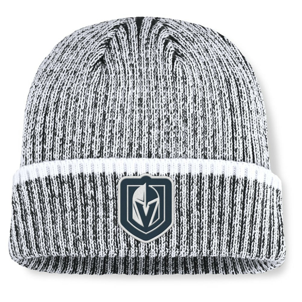 Vegas Golden Knights Fanatics Fundamental Haze Cuffed Knit Hat - Charcoal/White - NHL