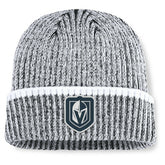 Vegas Golden Knights Fanatics Fundamental Haze Cuffed Knit Hat - Charcoal/White - NHL