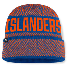 New York Islanders Fanatics Fundamentals Shelter Cuffed Knit Hat - Royal/Orange - NHL
