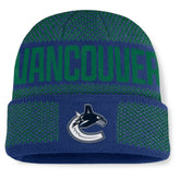 Vancouver Canucks Fanatics Fundamentals Shelter Cuffed Knit Hat - Blue/Green - NHL